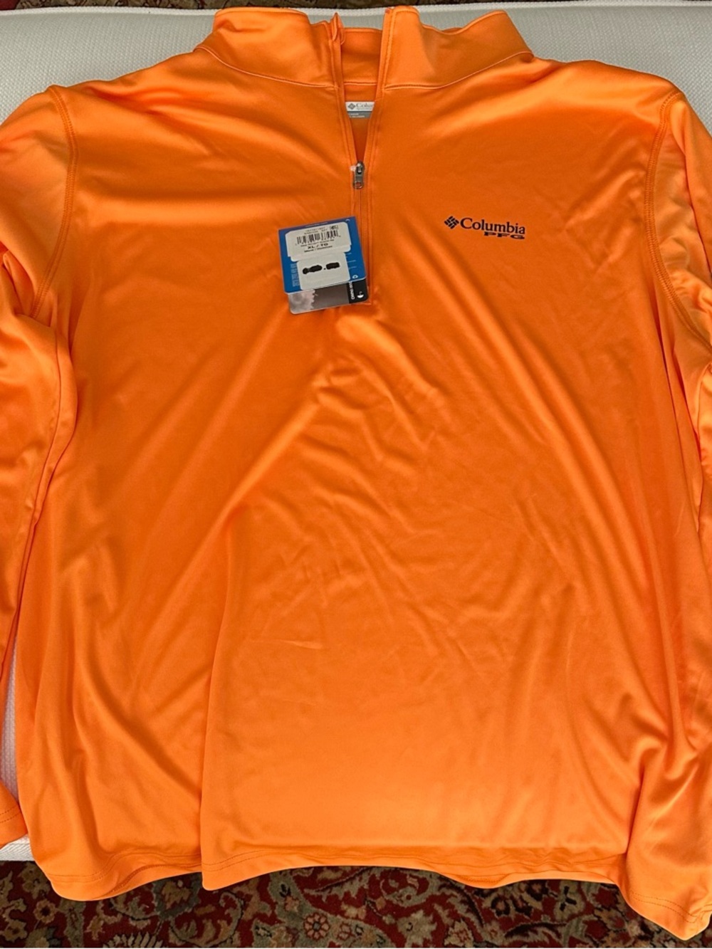 Columbia Men's Bright Orange Quarter-Zip Performance Pullover